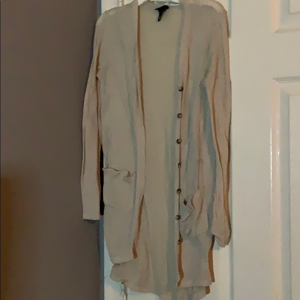 Tan button up cardigan